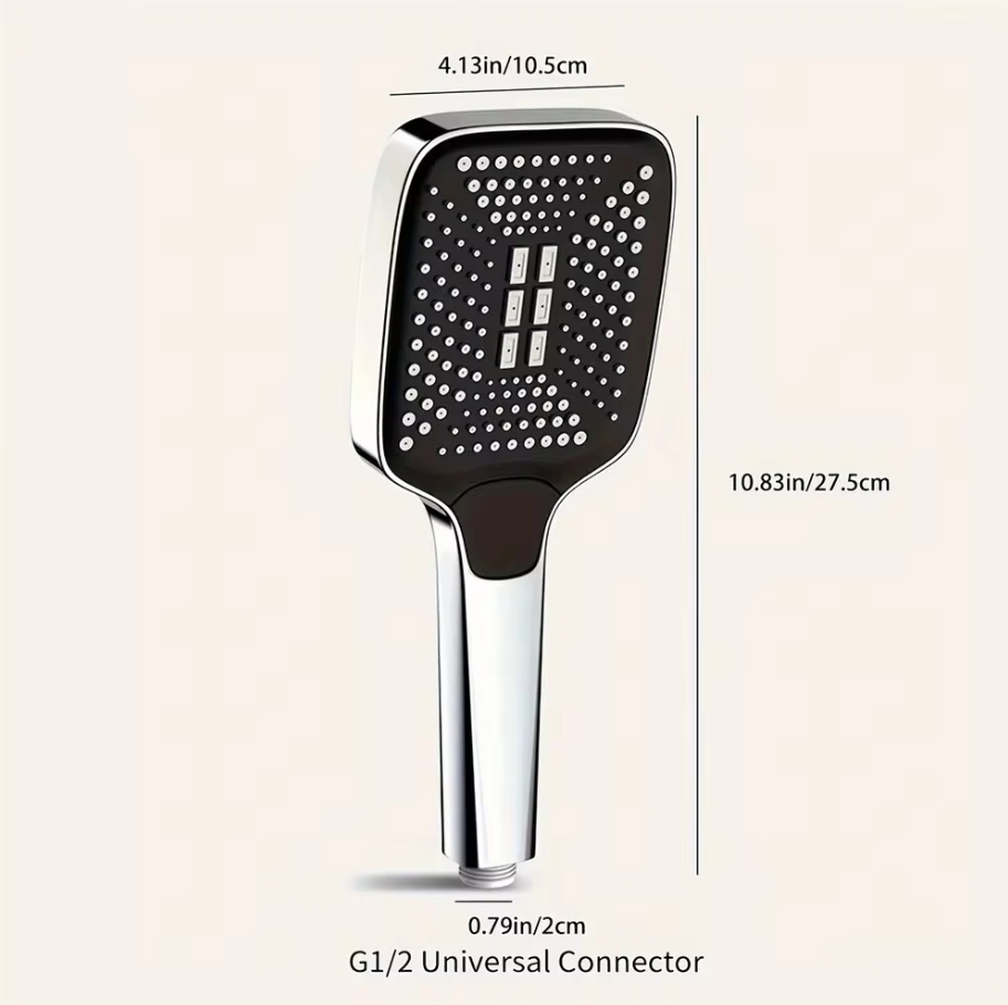 High Pressure Adjustable Shower Head Mode Large Flow Rainfall Shower Bathroom Mixer Water Saving