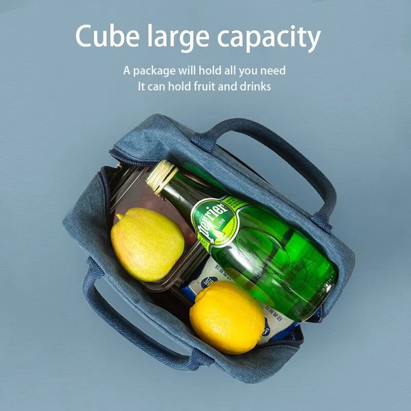 Insulated Canvas Lunch Tote Bag