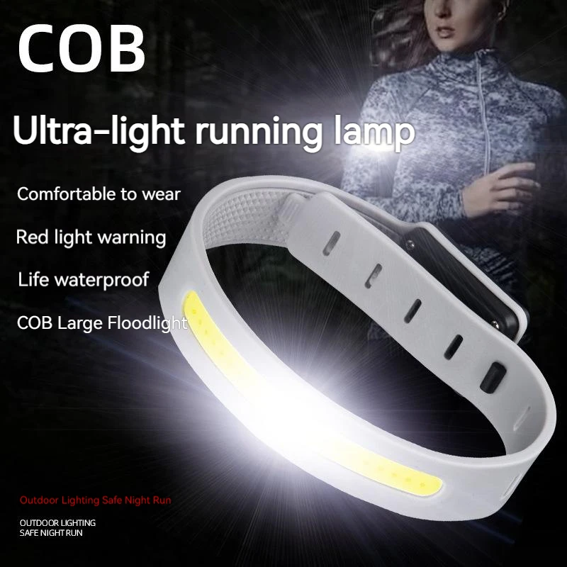 Ultralight COB Running Light Bracelet Waterproof, Sweat Resistant & Lightweight Portable Warning Light