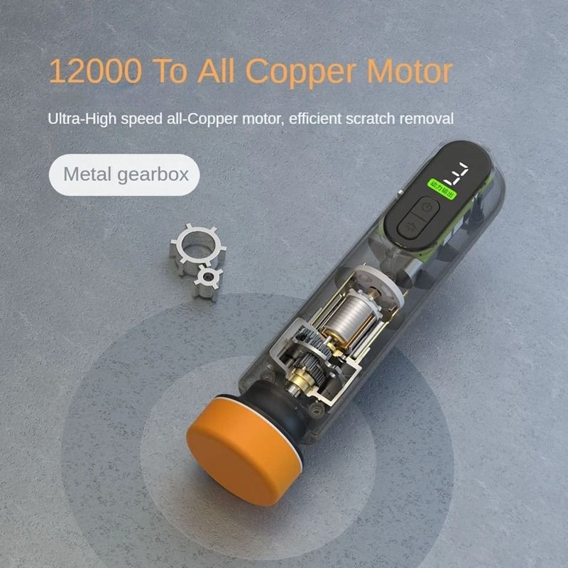 LEIBOO Wireless Car Polishing and Scratch Repair Machine with 12000RPM Motor and Glass Oil Film Remover