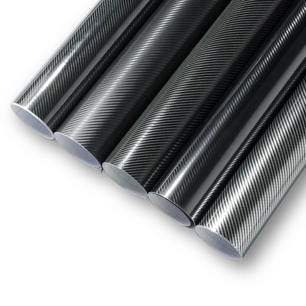 Glossy Carbon Fiber Vinyl Wrap Film Car & Motorcycle Sticker Auto Wrapping & Decorative Accessory