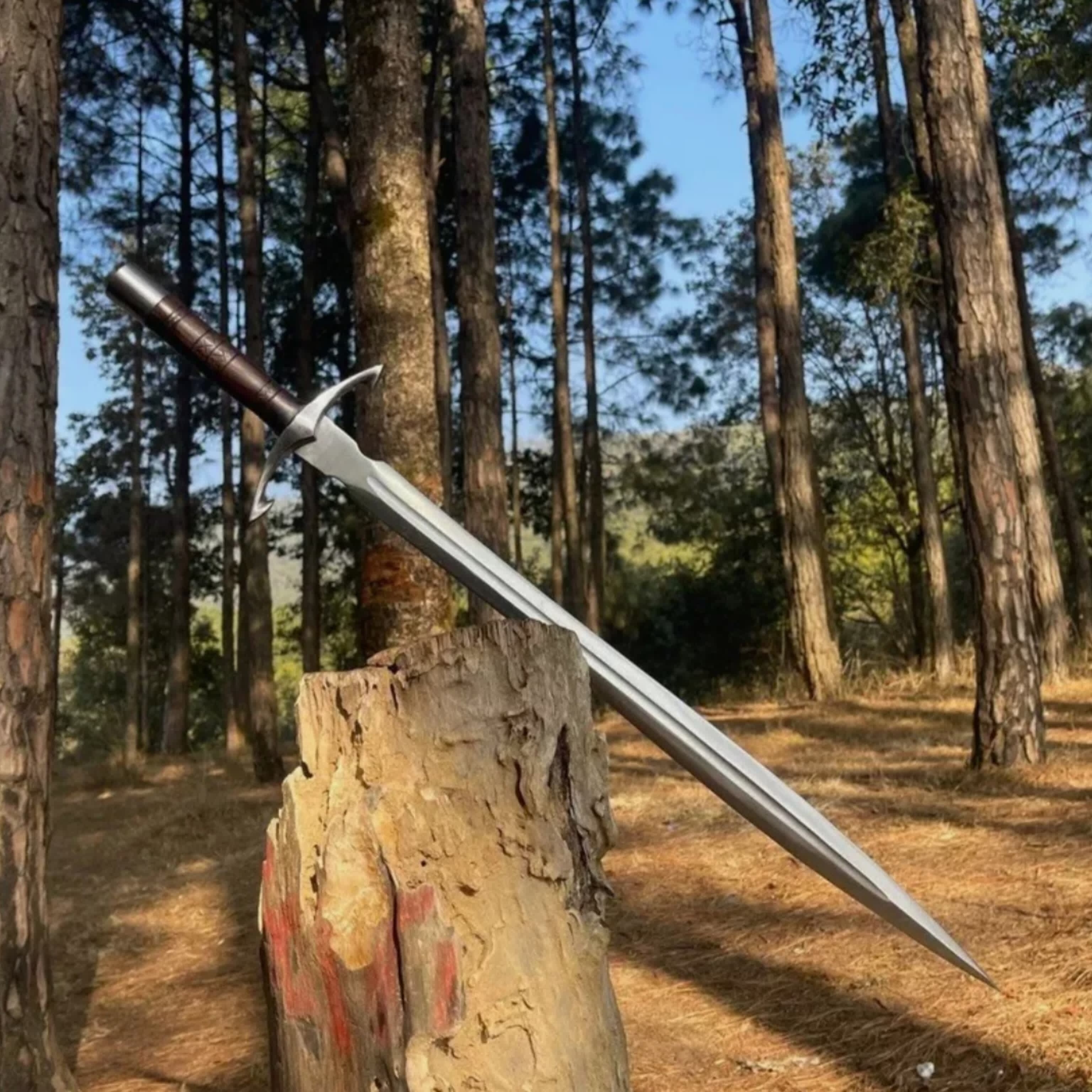 Custom Handmade Carbon Steel Blade Greek Archilles Sword | Hunting Sword Camping