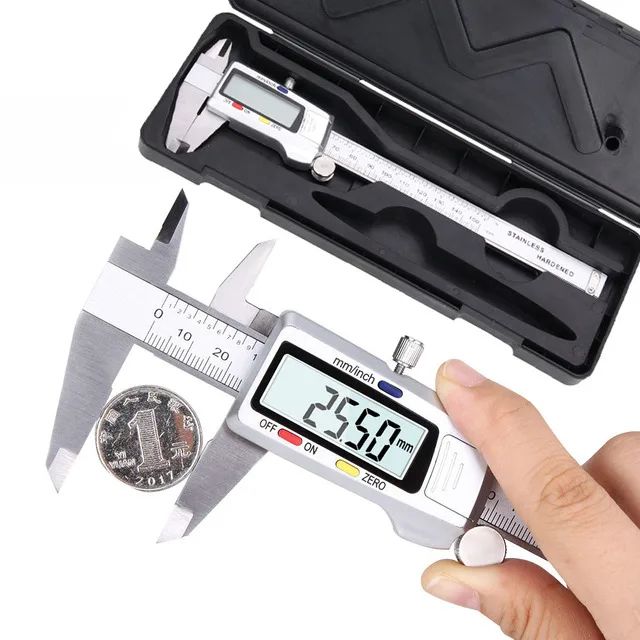 150mm Stainless Steel Digital Caliper – Precision Vernier Measuring Tool with LCD Display