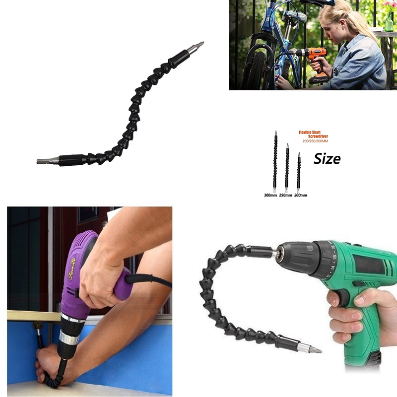 Flexible Snake Hose Drill Bit, Universal Electric Screwdriver Extension with Cardan Shaft Connection