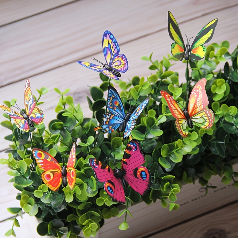Colorful Butterfly Garden Stakes Acrylic Butterfly Decor