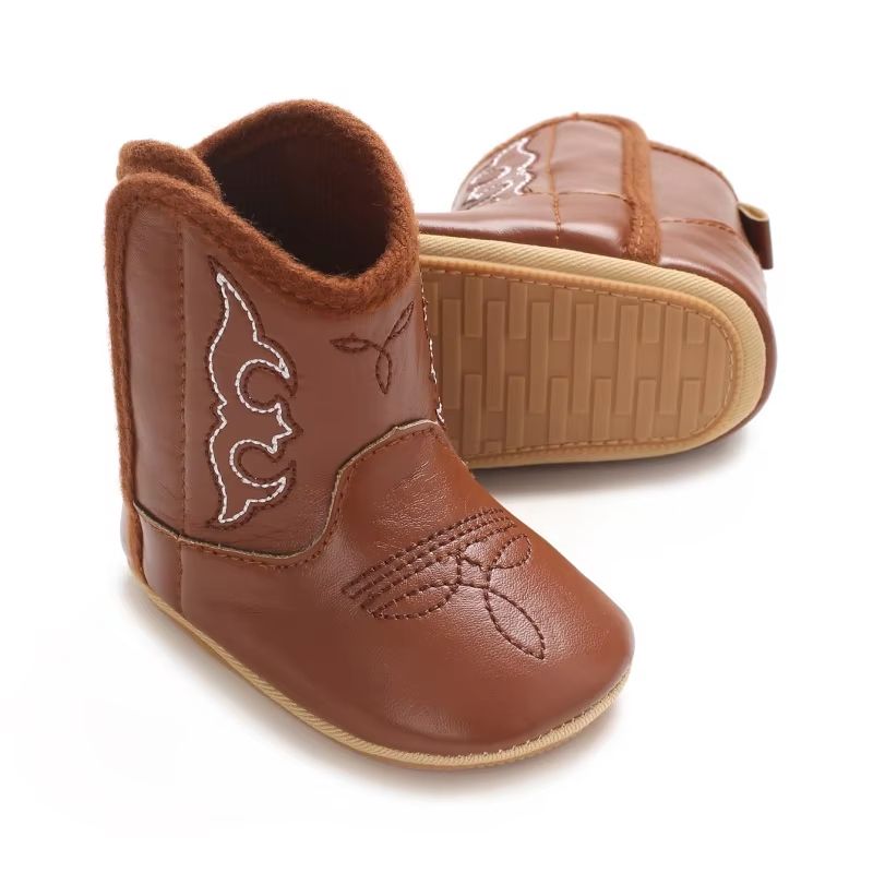 Cute Printed Baby Boots for Newborns Soft PU Sole First Walker Shoes for 0-18 Months – Lightweight Spring & Autumn Infan