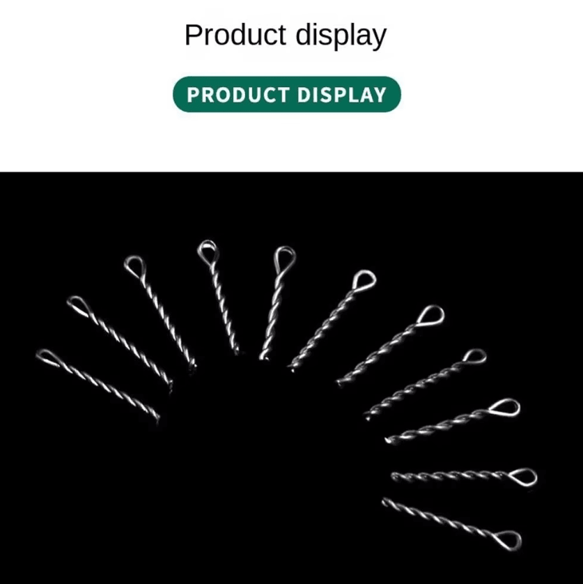 50pcs Carp Fishing Bait Spike Set – Boilies Pin & Hair Rig Hook Connector Kit