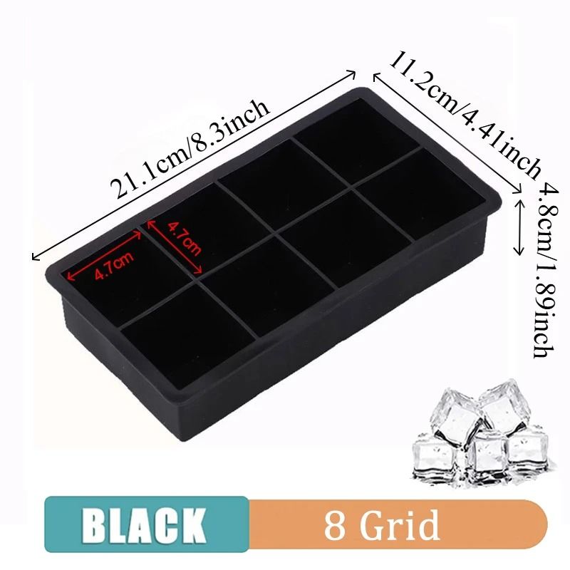 Silicone Ice Cube Molds Reusable Cocktail Freezer Tray