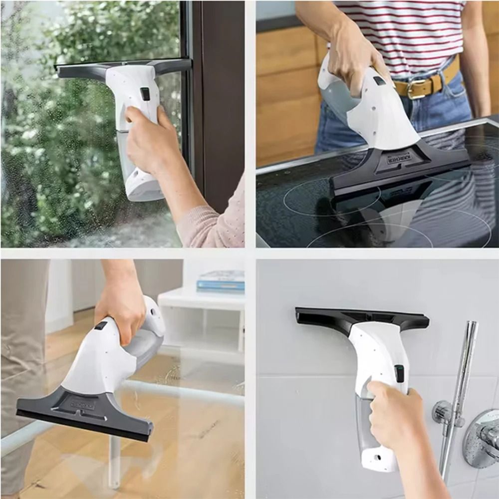 Window Glass Cleaner with Strong Suction and LED Power Display