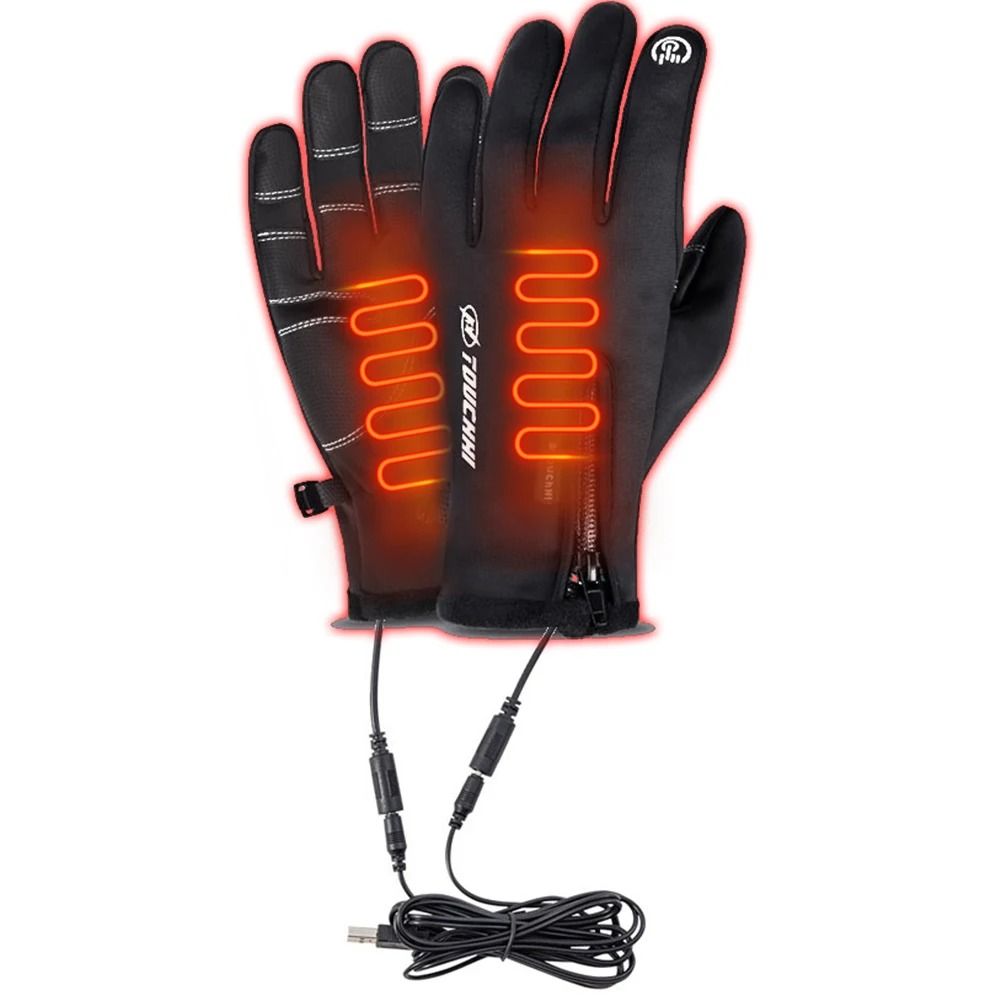 USB Heated Touchscreen Winter Gloves Electric Warm Gloves for Men and Women