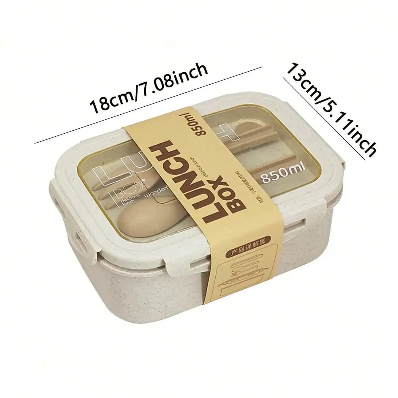 Microwave Safe Lunch Box with Tableware and Airtight Seal