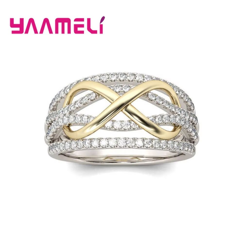 Infinity Bowknot '8' Eternity Ring – Sterling Silver Cubic Zirconia Promise Jewelry