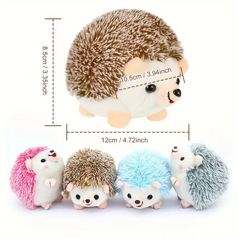 Adorable Handbag Pendants, Plush Hedgehog Keychain Pendants, Stuffed Animals Doll Toy Keyring Charms