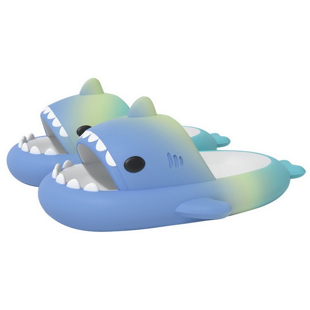 Men Luminous Christmas Shark Slippers, Pirate Milk Cow Sandals, Non-slip EVA Flip Flops, Adult Bathroom Shoes