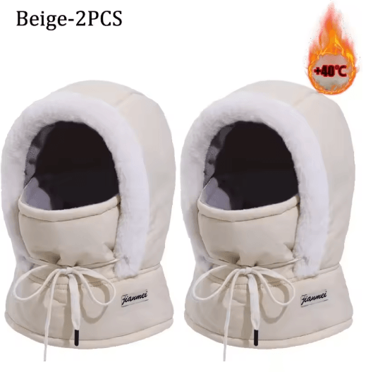 Cold Weather Thermal Balaclava Scarf Windproof Plush Hood Ski Face Mask