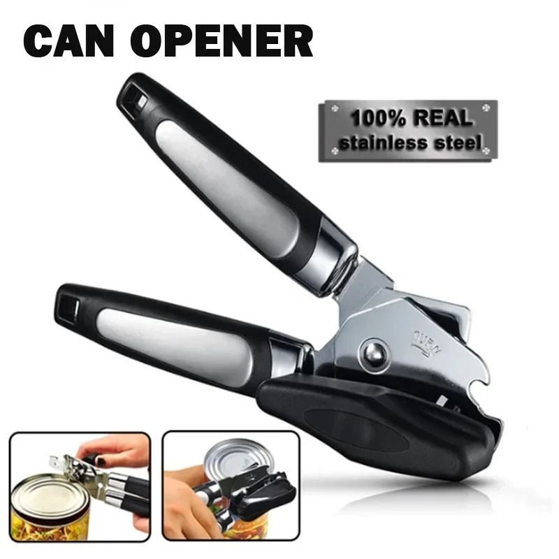 Three-In-One High-Torque Stainless Steel Can Opener