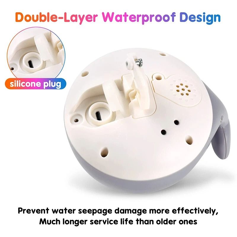 Rechargeable Baby Bath Toy Light Up Whale Water Spray