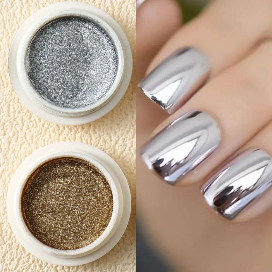 6-Piece Magic Mirror Metallic Nail Art Powder Set