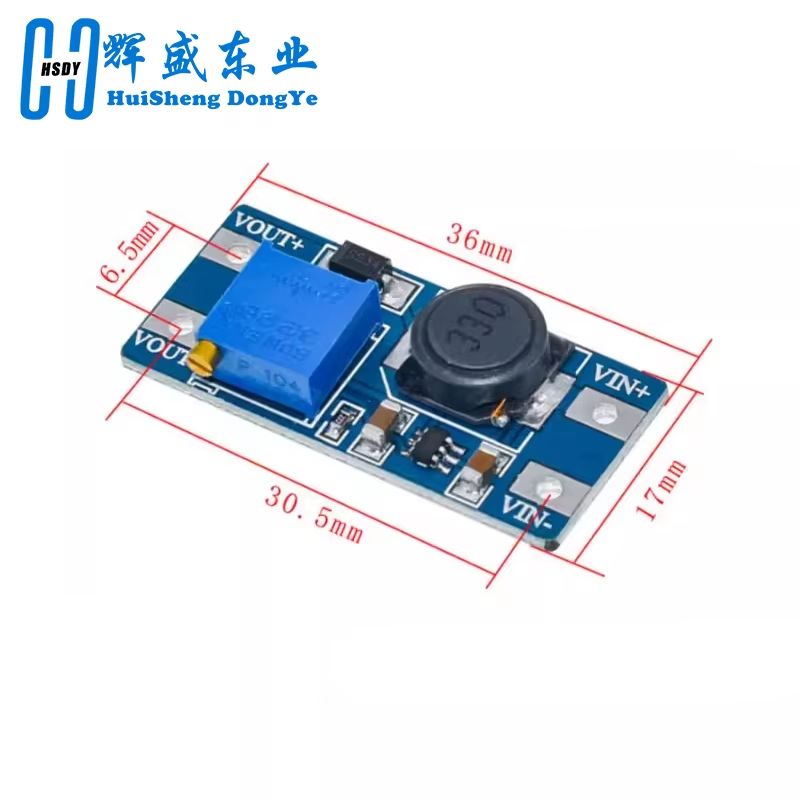 MT3608 DC-DC Boost Converter Module – Adjustable Step-Up Power Supply 2A 2V-24V to 5V/9V/12V/28V for Arduino and DIY Pro