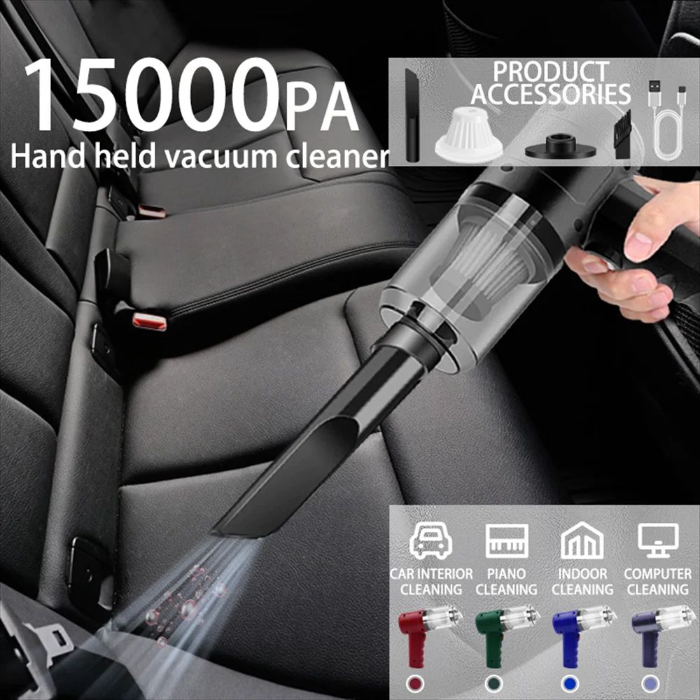 15000PA Cordless Compressed Air Dust Collector & Portable Mini Vacuum