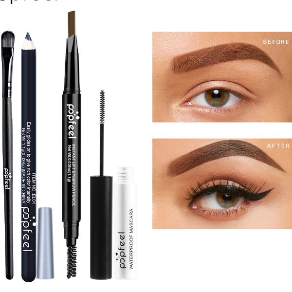 Complete Eye Makeup Set, Eyeshadow Palette, Mascara, Eyeliner, Eyebrow Pencil, Makeup Kit Box for Gifts