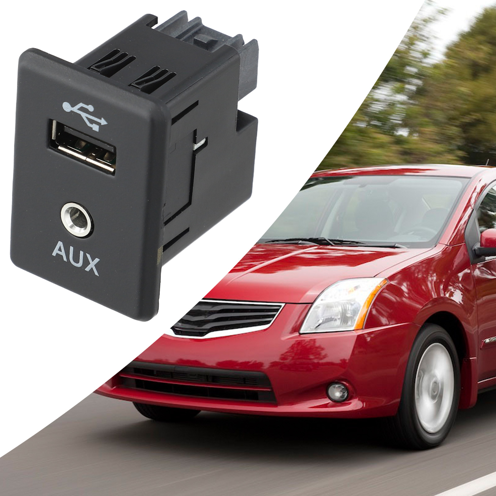 Automotive Accessories, Car Auxiliary AUX Stereo Adaptor Audio Socket