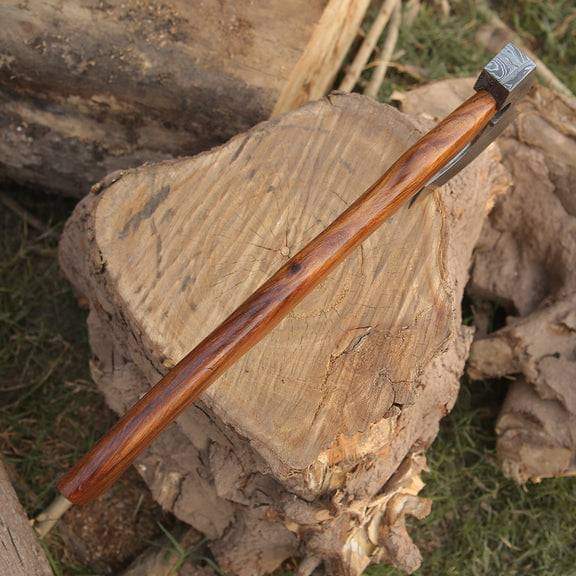 hunting axe, viking axe, with rose wood, engraved cutting axe, anniversary gifts for her, gifts for him, camping axes