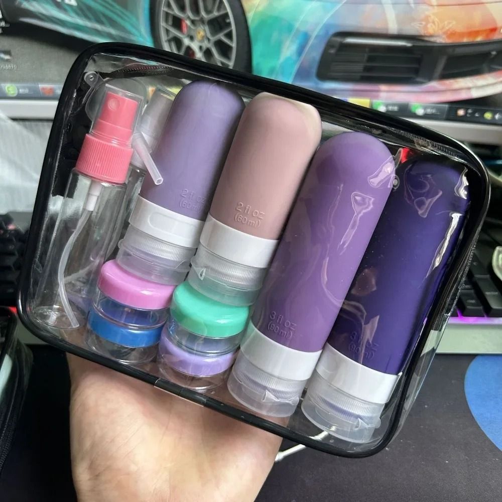 Refillable Travel Bottle Set Leak Proof Toiletries Containers