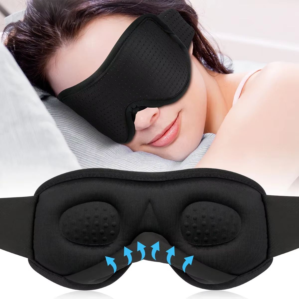 SleepVoid 3D Contoured Sleep Mask – Sanctuary for Travel, Daytime Naps & Night Rest