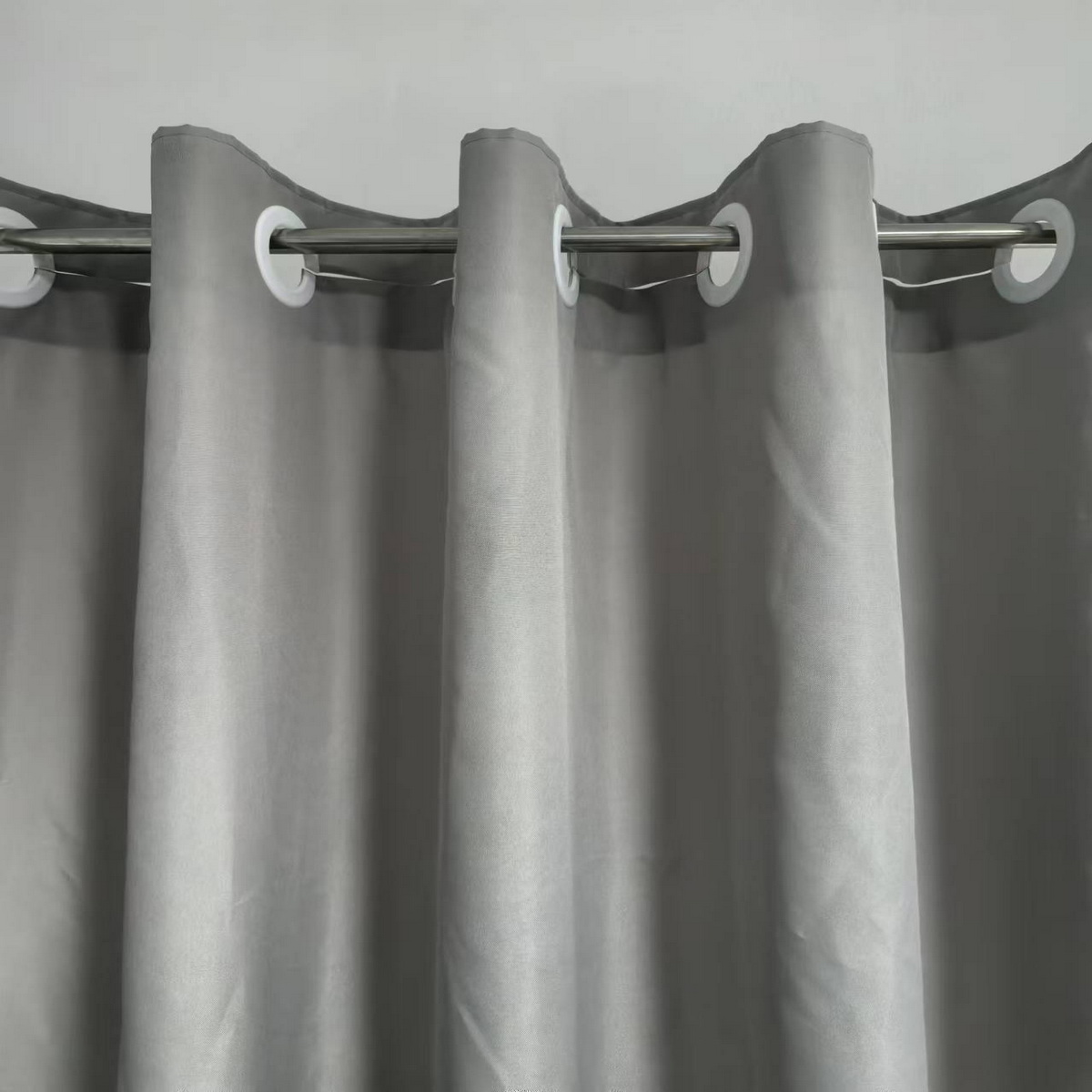 Minghe No Hook Shower Curtain, Heavy Duty Cloth, Hotel Quality Fabric Bathroom Shower Curtain