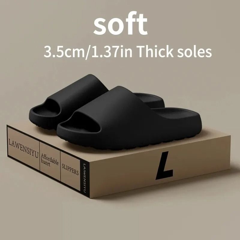Cloud-Feel Thick-Soled Coconut Slippers – Non-Slip Summer Sandals