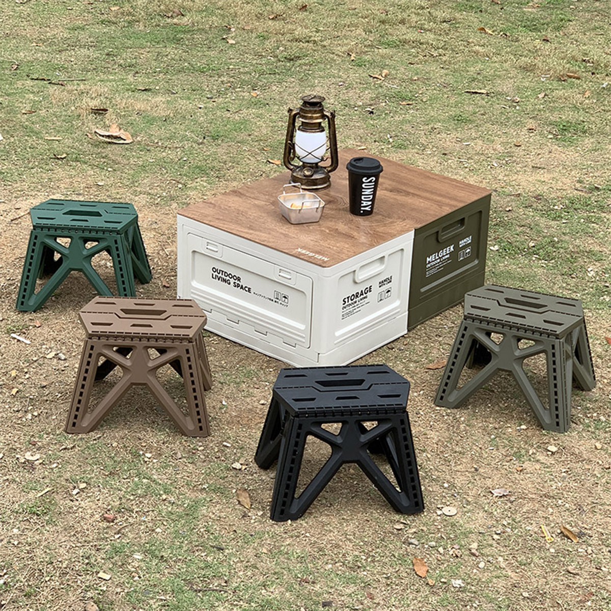 Portable Folding Stool for Adults Heavy Duty Camping Stool for Hiking Fishing BBQ