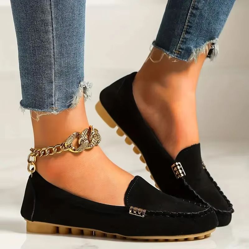 Women Casual Flat Loafers Non Slip Soft Denim Slip On Shoes Spring Autumn 2024