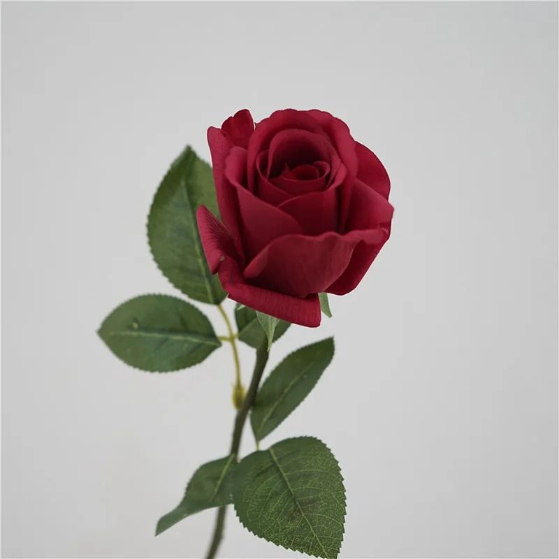 Artificial Latex Ellie Rose Branches Real Touch Fake White Roses