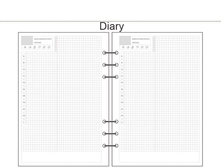 Wood Free Printing Paper Planner Inner Pages for Filofax, Creative Office Notebook Spiral Filler Papers
