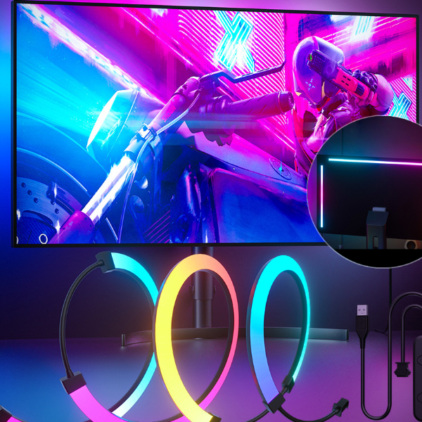 Monitor Backlight LED Strip Lights, PC Sync Atmosphere Music Screen Decor