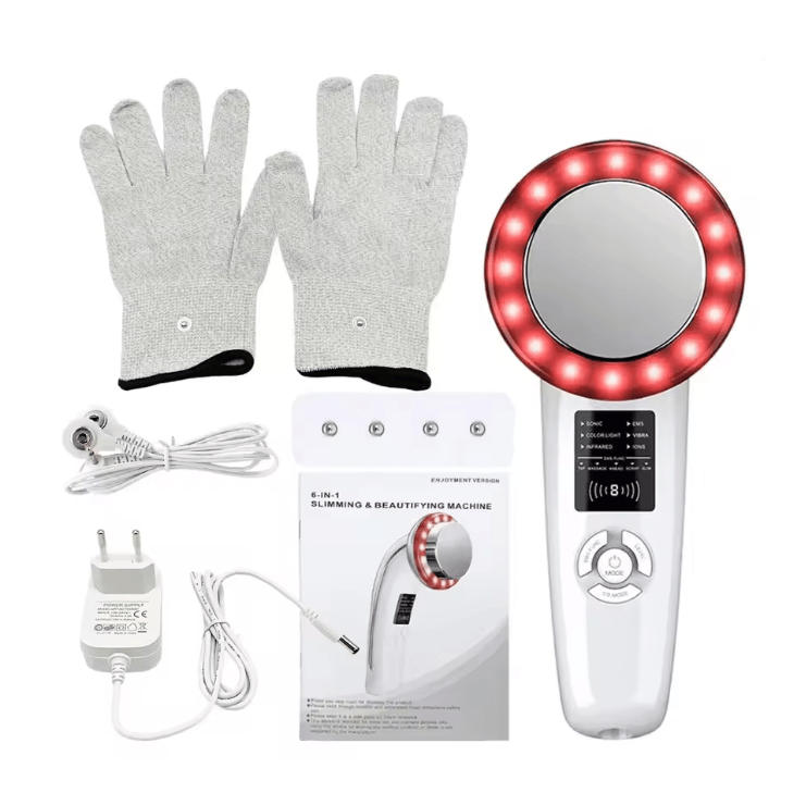 6 in 1 EMS Ultrasound Body Massager with Infrared Therapy and Face Lifting Function