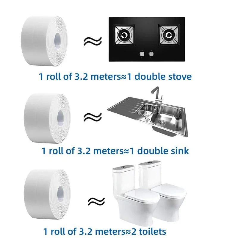 Self Adhesive PVC Sealing Tape Waterproof Caulk Strip