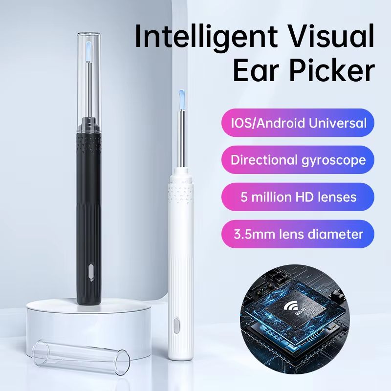 KERUI Smart Ear Wax Removal Kit with 5MP HD Camera and Light Endoscope Otoscope