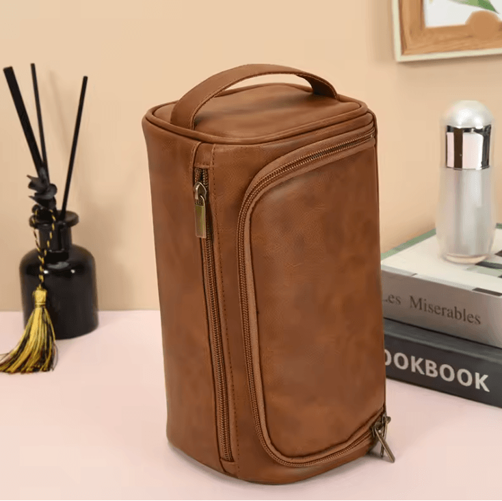Voyager Vintage Mens Toiletry Bag Travel Organizer with Hanging Storage