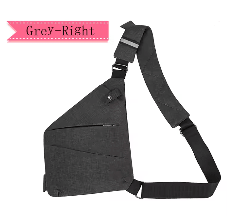 Mens Crossbody Chest Bag Waterproof Anti Theft Shoulder Messenger Pack