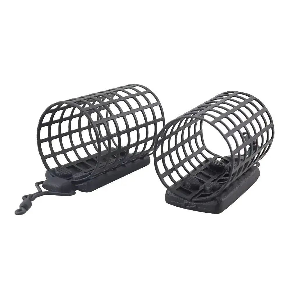 5-Pack Stainless Steel Fishing Feeder Cage Set (Round & Square, 10g–50g) for Fast Baiting & Longer Casts