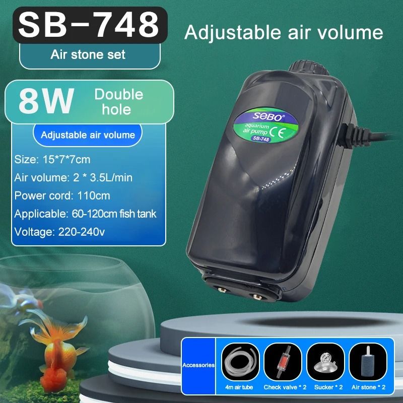 Silent Aquarium Oxygen Air Pump with Adjustable Air Volume