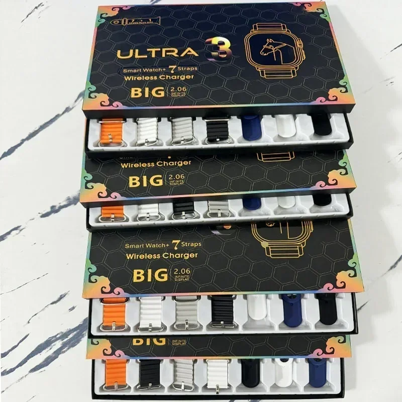 New Watch10 Ultra 3 Smartwatch, 7 Watch Straps, 2.2