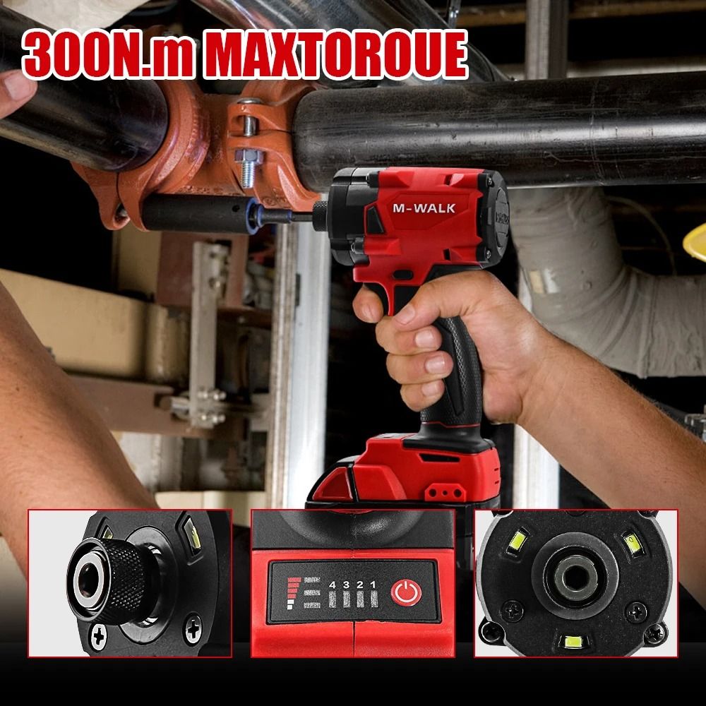 M-WALK 300N.m High-Power Brushless Impact Driver 18V