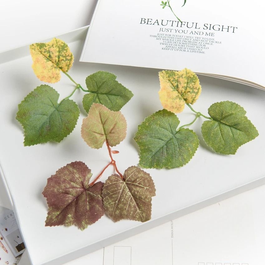 Artificial Grape Leaf Collection – High-Definition Botanical Texture Sculpture