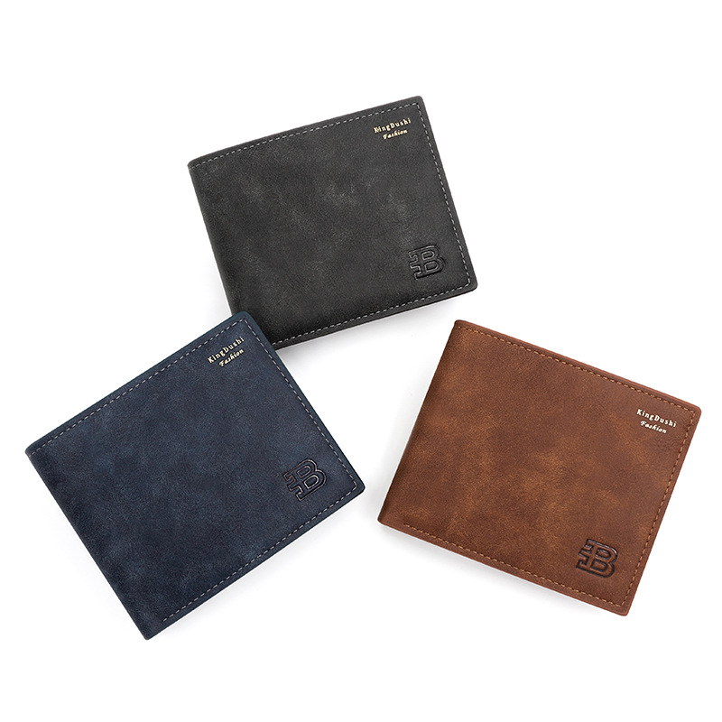 Slim Men's Wallet, Luxury Coin Pocket Zipper, Retro Frosted Card Holder, High Quality Male Purses