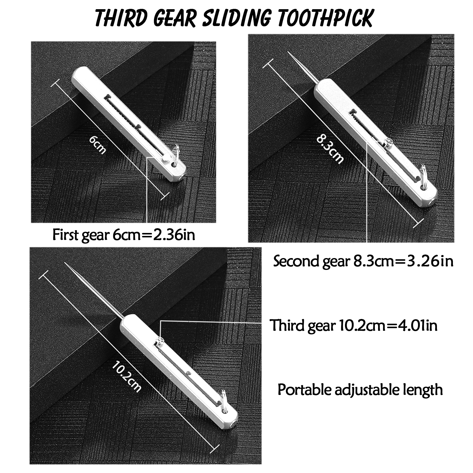 Portable Titanium Toothpicks, Pocket Toothpick Metal Holder, High Quality Toothpick for Outdoor, Picnic