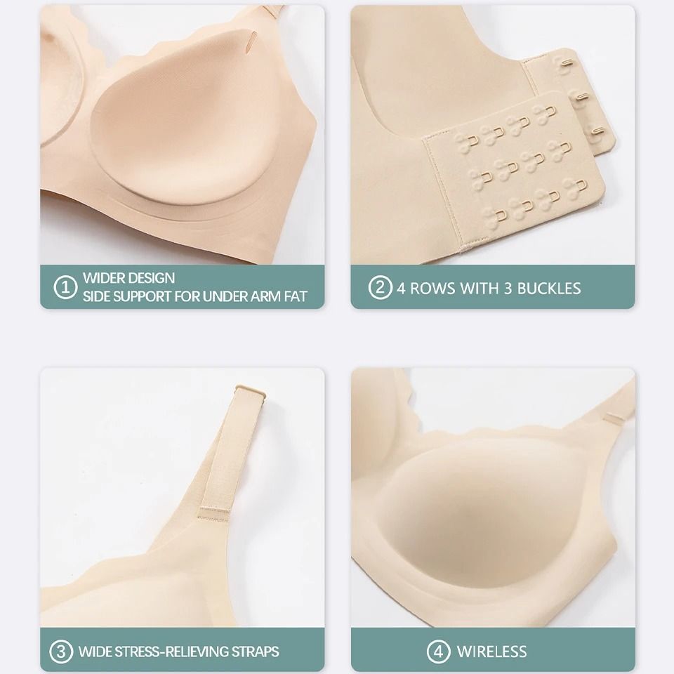 Women's Seamless Push Up Bra with Removable Padding