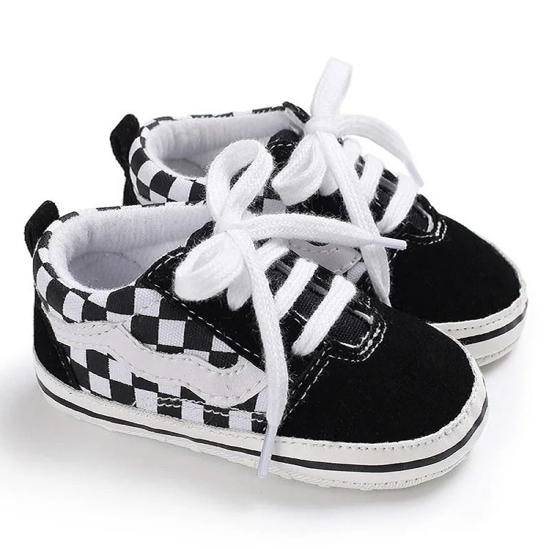 Soft Canvas Baby Walking Shoes with Flexible Sole